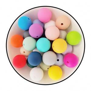 Precio <span class=keywords><strong>de</strong></span> fábrica, cuentas <span class=keywords><strong>de</strong></span> dentición <span class=keywords><strong>de</strong></span> bebé <span class=keywords><strong>de</strong></span> silicona <span class=keywords><strong>de</strong></span> 15mm <span class=keywords><strong>de</strong></span> grado alimenticio para chupete, llavero, pulsera, bola redonda, cuentas masticables <span class=keywords><strong>de</strong></span> silicona - Product Image 1