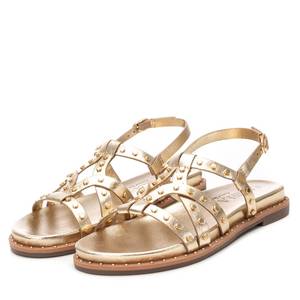 Carmela Women's <b>Flat</b> Sandal Gold Strappy Ankle Strap 2.5 Cm Heel Size 40 - Product Image 4
