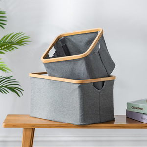 Cesto de Almacenamiento Plegable de Tela Oxford, Organizador de Ropa Cuadrado Gris, Cesto de Lavandería para Baño, Tipo Vertical - Product Image 4