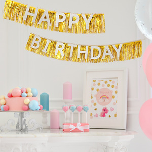 Guirlande de lettres irisées DAMAI, guirlande scintillante Joyeux Anniversaire, créative pour mariage, fête, réunion, décoration - Product Image 2