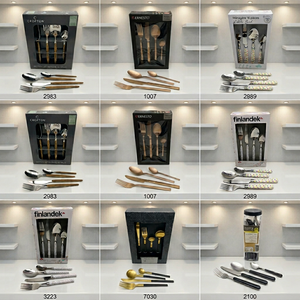 Set di posate da hotel in acciaio inossidabile stile europeo moderno, coltello da bistecca creativo, forchetta, cucchiaio, set da caffè e dessert, finitura a specchio, <span class=keywords><strong>leggendario</strong></span> - Product Image 6