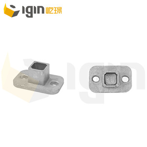 Conectores de base de aluminio, accesorios para tubos cuadrados, accesorios para barandillas de escaleras, tapas de extremo para decoración de jardines y villas - Product Image 1