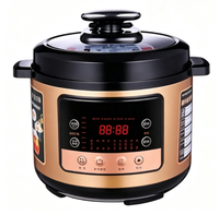 Cuisinière à pression électrique GB-PC510 6L 1000W, boîtier en acier inoxydable, cuve intérieure en fer-aluminium, contrôle par micro-ordinateur, usage domestique