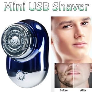 Afeitadora Eléctrica Portátil Profesional Impermeable para Hombre, Mini Afeitadora con Cuchilla Delgada y Malla Curva, Recargable por USB, Ideal para Viajes - Product Image 2