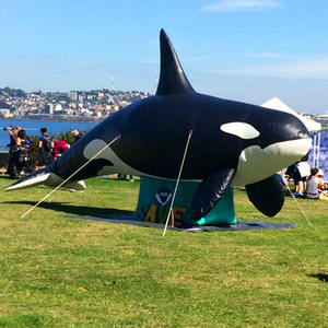 Animaux marins gonflables: baleines, dauphins, requins, pieuvres, calmars, tortues de mer, décorations de poisson pour fêtes et événements - Product Image 1