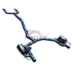 Sistema de escape completo Vortex Racing Burnt Blue Titanium para Benz W205 C43 AMG 3.0TT V6, piezas de modificación de sonido de alto rendimiento. - Product Image 2