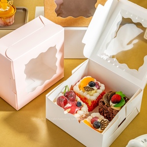 Carry Flower White <span class=keywords><strong>10x10</strong></span> Strong Rectangle Tres Leches Miniatura Cajas de pastel individuales Diferentes tamaños Plegable - Product Image 5
