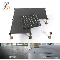 Panneaux de plancher surélevé en acier pour gestion des câbles, ignifuges, design moderne, conception CAO, 500x500x28mm pour bureaux et salles informatiques