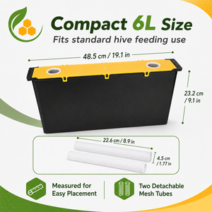 Nouveau distributeur d'eau pour abeilles en PP de 6 L avec bouchon jaune, abreuvoir pour ruche d'abeilles, utilisation en ferme apicole - Product Image 4