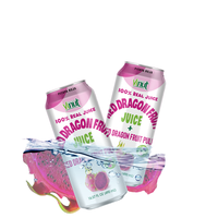 500ml blikje 100% versgeperste rode drakenvruchtpuree drank zonder toegevoegde suiker, 24 maanden houdbaarheid, Vietnam