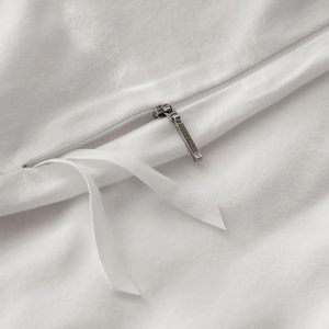 Set Copripiumino in <span class=keywords><strong>Flanella</strong></span> King/Cal King Bianco Lussuoso 100% Cotone Organico 1 Copripiumino 2 Federe Ecologico Morbido e Caldo - Product Image 4