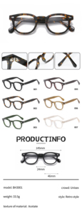 Montature per Occhiali da Vista Unisex in Acetato Spesso e Robusto con Effetto Tartaruga, Personalizzabili con Logo OEM ODM, Vendita all'Ingrosso - Product Image 3