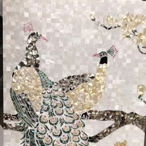 Wall Artwork <strong>Shell</strong> Painting Decorative <strong>Wallpaper</strong> Mother of Pearl <strong>Wallpaper</strong> - Product Image 1