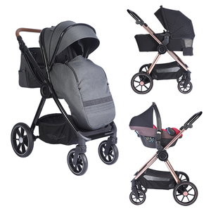 Prix promotionnel Coche Para Bebes poussette à pliage rapide d'une main populaire pour bébé 3 en 1 poussettes à pliage haute paysage - Product Image 1