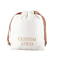 Sac à poussière en mousseline de lin de coton biologique écologique de haute qualité Logo imprimé personnalisé pour bijoux ou pochettes à provisions