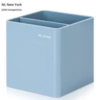 Deli nouveau Style multifonctionnel en plastique porte-stylo épaissi stylo douille boîte de rangement carré conception fournitures de bureau bureau