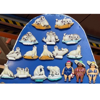 Logo personnalisé résine 3D Animal Alaska Norvège Souvenir ours polaire aimant de réfrigérateur