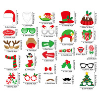 Décoration d'ambiance de fête de Noël d'entreprise : Masque de photographe en papier DIY amusant en forme de bonhomme de neige, accessoires photo