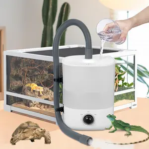 新型爬行动物雾化器冷雾4L加湿器，带软管雾化器，适用于龟蛙蛇蜥变色龙雨林两栖动物