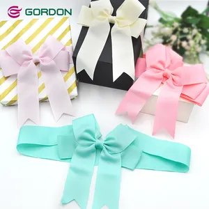 Pita Gordon grosir pita Grosgrain manis pita yang dapat disesuaikan dengan dasi putar untuk pembungkus kotak hadiah dengan pita elastis