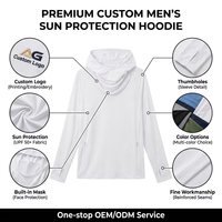 Sudaderas con Capucha Personalizadas con Protección Solar, Sublimadas, de Secado Rápido, Manga Larga, para Pesca Deportiva, Natación, Protección UV UPF 50+