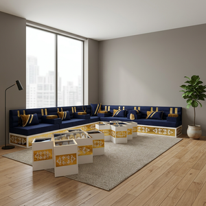 Ensemble de salon traditionnel arabe Majlis |   Tissu pliable extensible modulaire |   Personnalisable |   Livraison gratuite dans le monde entier | - Product Image 3