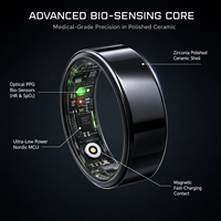 Bague intelligente NFC en acier inoxydable avec suivi du rythme cardiaque, du sommeil et de la forme physique, compatible Android, étanche IP68