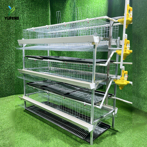 Cage d'élevage de poulets automatique de type H, cages à poulets de chair en fil galvanisé, 3/4 niveaux, capacité de 48 poulets - Product Image 4