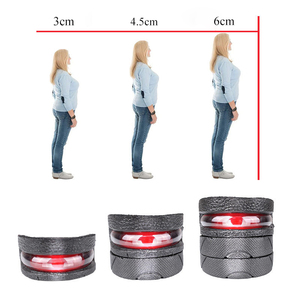 1-3 lớp nửa PVC đàn hồi gót chân đầy không khí đệm tăng cường 3cm/4.5cm/6cm chiều cao tăng lót cho nam giới và phụ nữ - Product Image 3