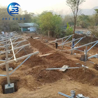 Système de montage au sol durable pour piliers en ciment solaire, structure de support sécurisée pour panneaux photovoltaïques sur mesure