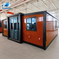 Maison Modulaire de Luxe Extensible 40/20 pieds, 1 à 5 Chambres, pour Hôtel, Bureau ou Habitation Préfabriquée, Conteneur Expansible, Cabine AU