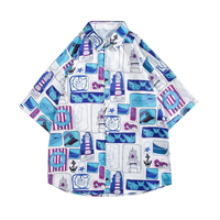 Vente en gros d'usine - Chemise hawaïenne à manches courtes pour homme, style rétro, imprimé patchwork, décontractée, pour les vacances, chemise Aloha, motif personnalisé