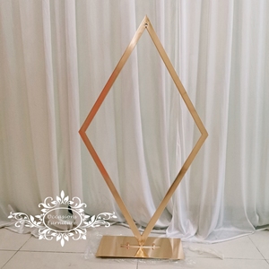 Pièce maîtresse <span class=keywords><strong>de</strong></span> mariage en forme <span class=keywords><strong>de</strong></span> <span class=keywords><strong>diamant</strong></span> Décoration <span class=keywords><strong>de</strong></span> table en fer avec crochet - Product Image 3