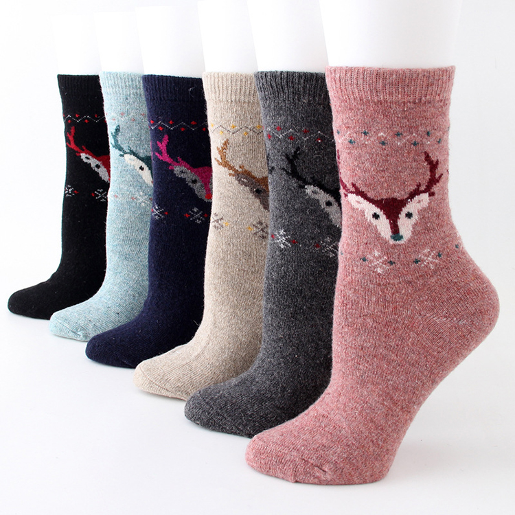 Hot Sale Creative Wool Socks Animal Elk Versatile Female Christmas Socks