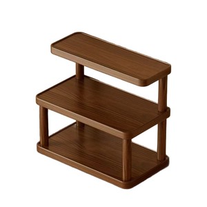 Desktop Shelf 3 Tier Wood Cup Organizer <b>Storage</b> Rack For Coffee Tea Mugs Kitchen <b>Tabletop</b> Use - Product Image 5