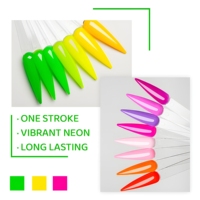 Kit de vernis à ongles néon de haute qualité, couleurs vives longue durée, gel UV fluorescent, SANS HEMA, pour usage professionnel en salon ou DIY, marque privée