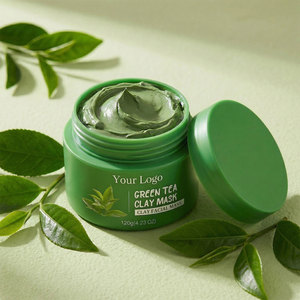 Mascarilla Facial de Arcilla de Caolín con Vitamina C y Té Verde <span class=keywords><strong>para</strong></span> Aclarar la Piel, Reafirmar, Reducir Poros y Eliminar Puntos Negros - Product Image 1