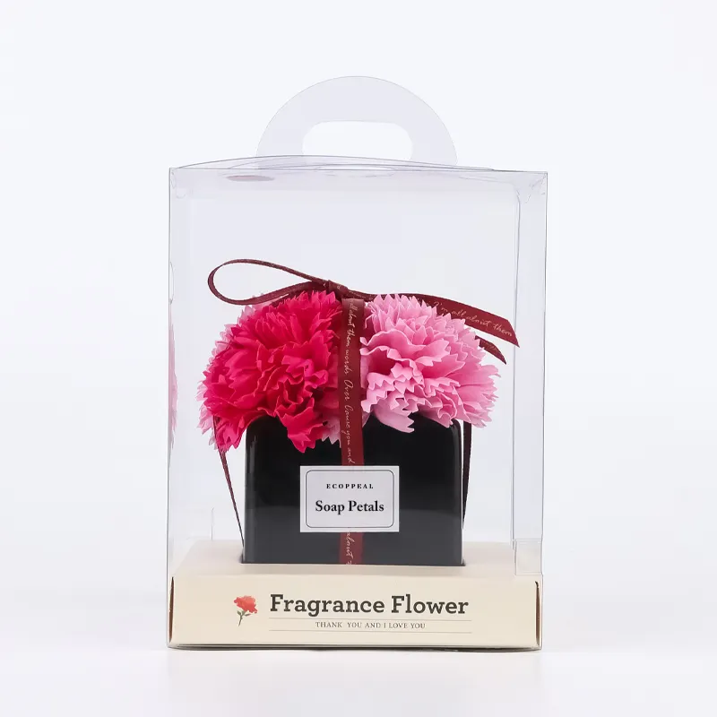 Werbe künstliche Seifen blume Muttertag Valentinstag Geschenk Blumenstrauß Rosa Rose Handgemachte Seife Geschenk box Blumen