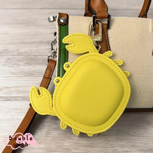 Nueva funda de cuero con forma de cangrejo para auriculares AirPods Bluetooth, bolsa de almacenamiento con cremallera para llavero y accesorios. - Product Image 3