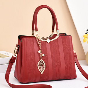 Women's Fashion High Capacity Multiple Compartments <b>Hardware</b> Pendant Shoulder Zipper Messenger Bags - Product Image 1