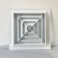Vente en gros Diffuseur d'air de plafond carré en aluminium pour systèmes CVC Fabricant de diffuseur d'air style design victorien