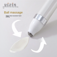 Flacon de crème pour les yeux cylindrique de 18 ml avec bouchon à vis en plastique ABS pour emballage de soins de la peau liquides