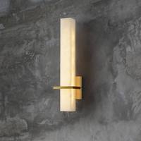 Applique murale LED moderne en marbre, rectangulaire, dorée, trois couleurs, intensité variable, E27, éclairage intérieur pour chambre à coucher, chevet, salon