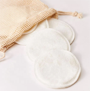 12 pièces/ensemble 100% tampons de velours de <span class=keywords><strong>coton</strong></span> de charbon de bambou réutilisables organiques purs pour démaquillant <span class=keywords><strong>lavable</strong></span> pour le maquillage du visage - Product Image 3