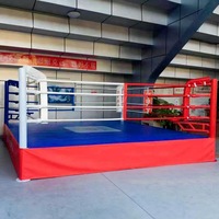 Ring de lutte Haichi en promotion, ring de boxe 4x4, ring de boxe 7mX7m avec escaliers pour entraînement MMA, coussinets d'angle, cordes, couverture