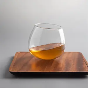 Gobelet à eau en borosilicate transparent, style minimaliste, 400ml, 1 pièce, verre à vin en borosilicate, ustensiles de boisson, verre à whisky en poly