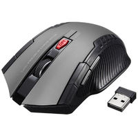 Mouse Optik Nirkabel Portabel 2.4 Ghz Grosir, Logo Dapat Disesuaikan, untuk Laptop dan Komputer Desktop