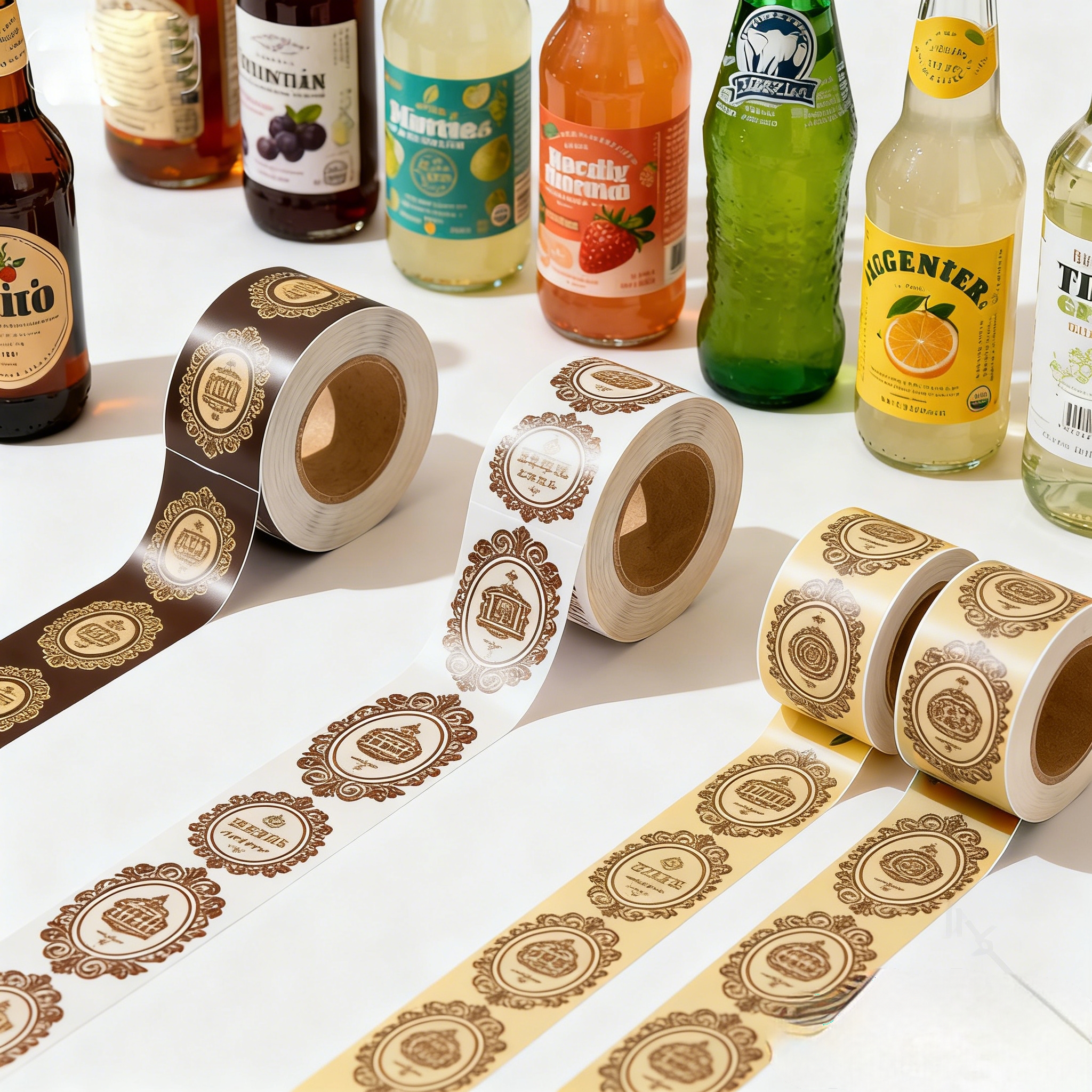 Custom Design Vinyl Packaging Labels for Juice Bottles Edible Oil Containers