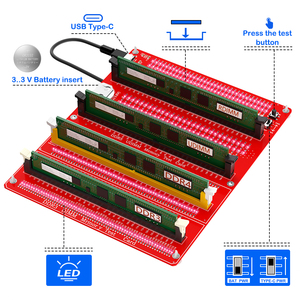 Ddr3/4/5 RDIMM UDIMM Bộ nhớ RAM thử nghiệm thẻ với các chỉ số LED Thẻ Chẩn Đoán cho máy tính để bàn máy tính sản phẩm Bộ nhớ chẩn đoán - Product Image 4