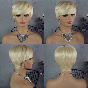 Stock d'usine Amygirl pour la coupe complète du mécanisme 613 #   Perruque en cheveux indiens Remy, qualité 8A-12A, densité 150%-200%, couverture complète de la tête - Product Image 3
